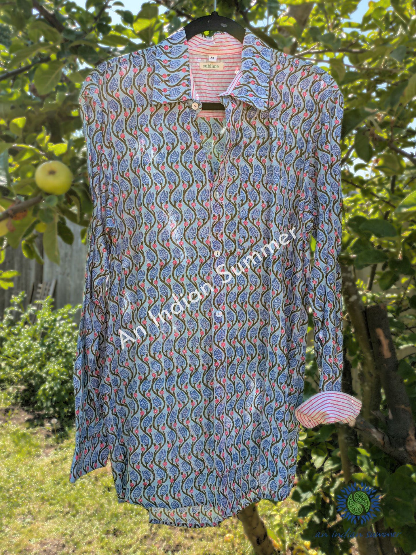 Slim Fit Boyfriend Shirt - Trailing Tulips