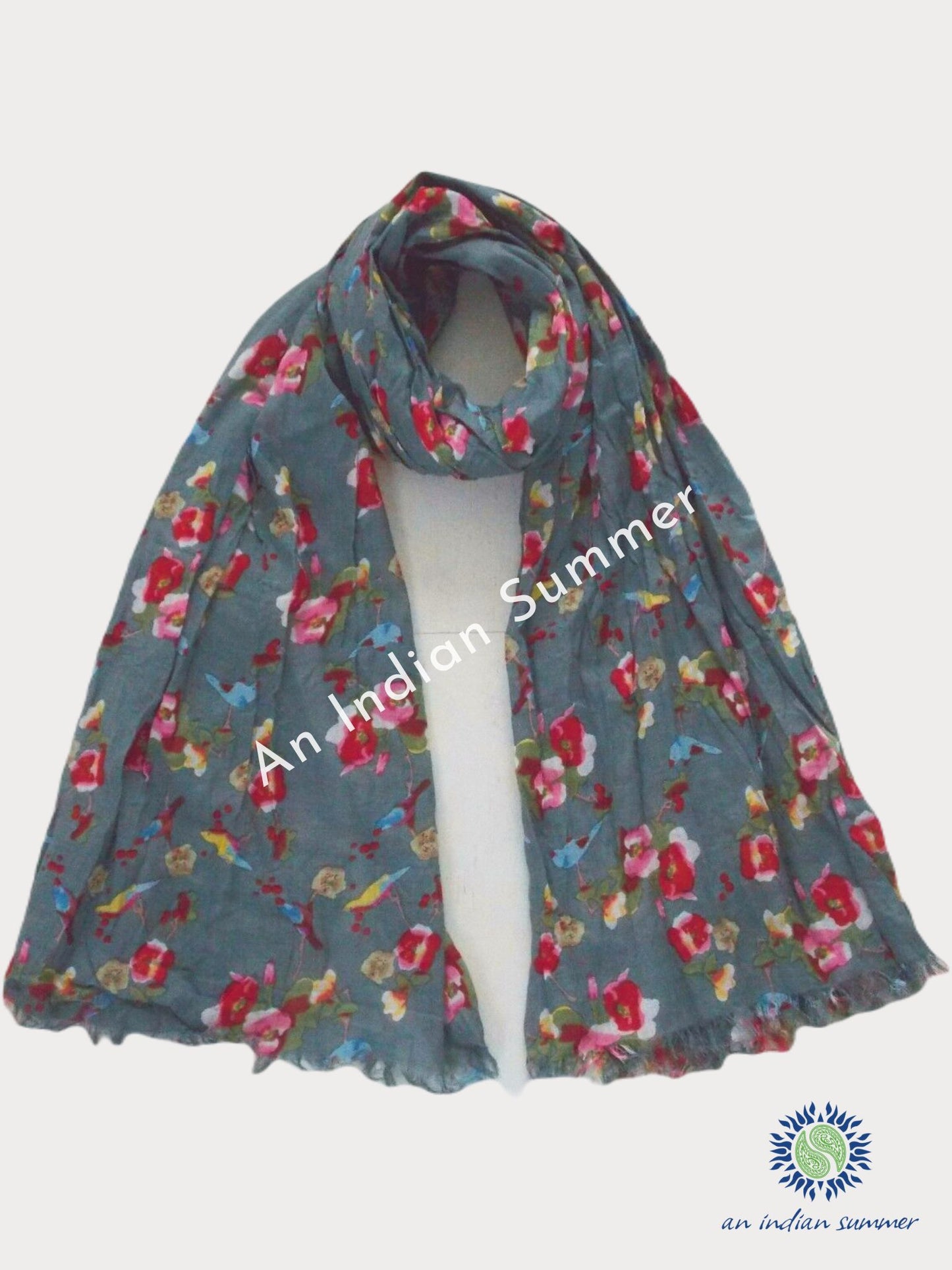 Cotton Scarves Floral Print - Available in 3 Colourways