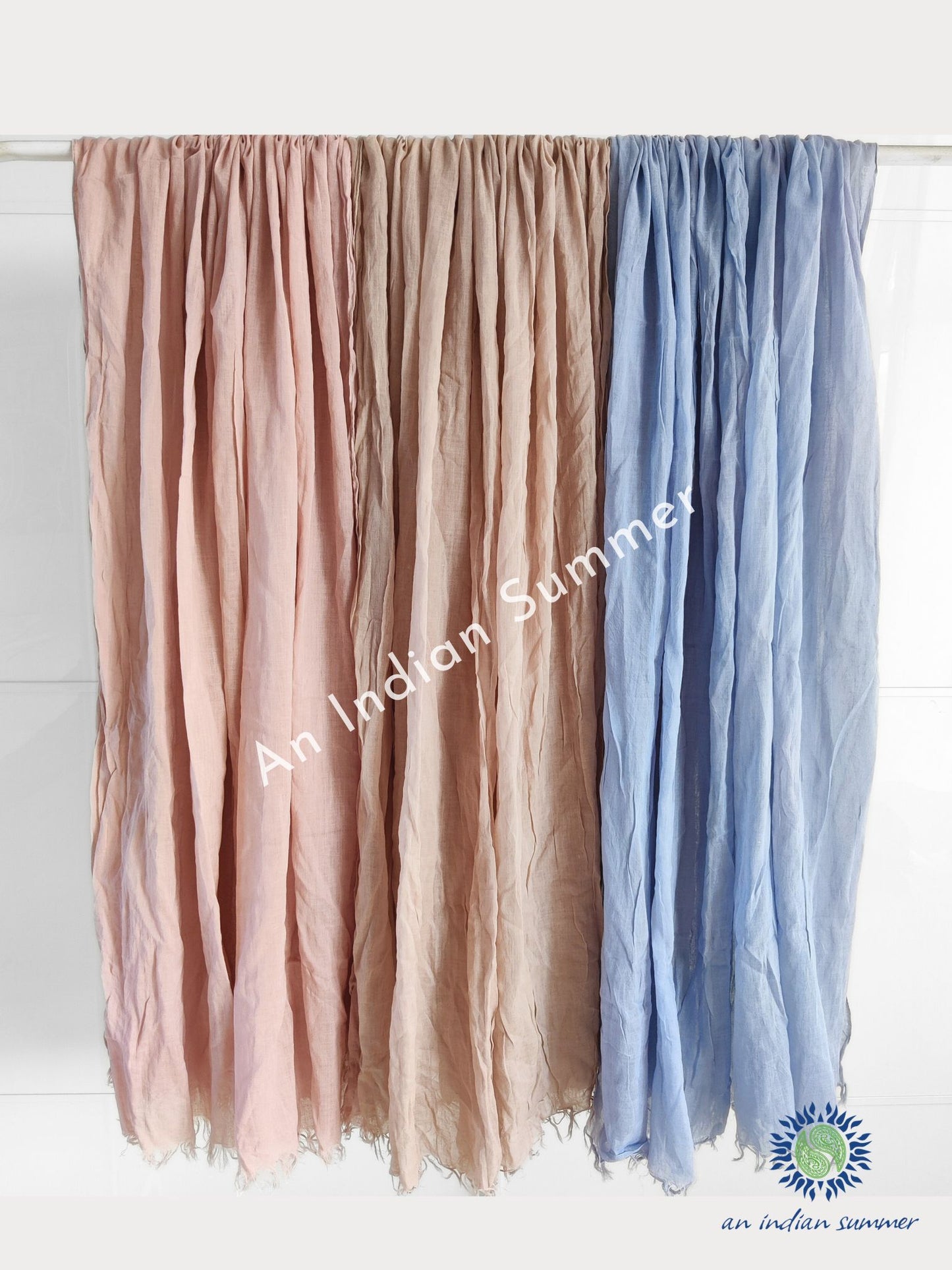Cotton Scarves Plain Neutrals - Pale - Available in 3 Colourways