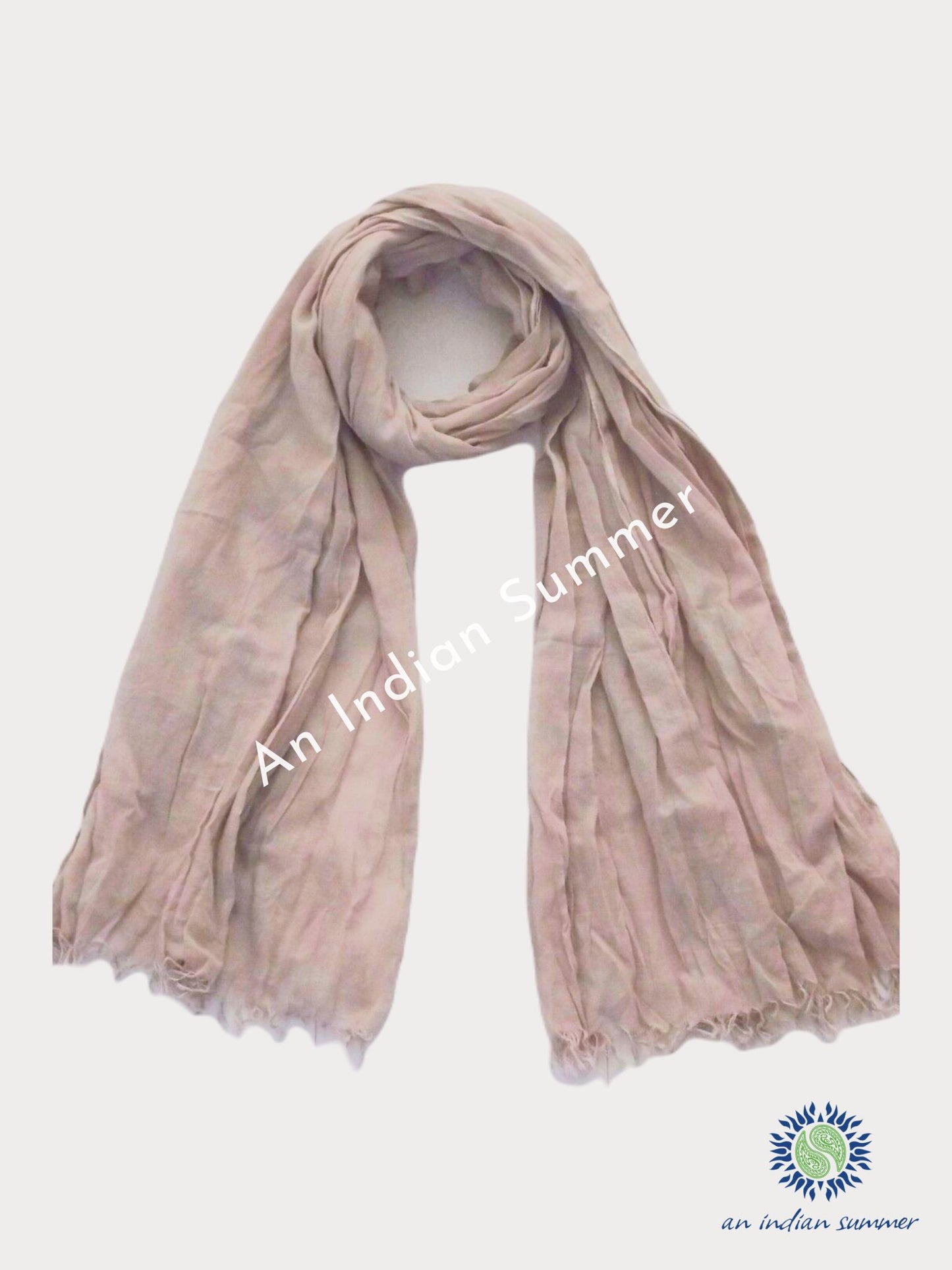 Cotton Scarves Plain Neutrals - Pale - Available in 3 Colourways