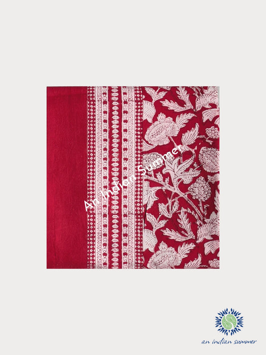 Large Square Tablecloth Thistle Red
