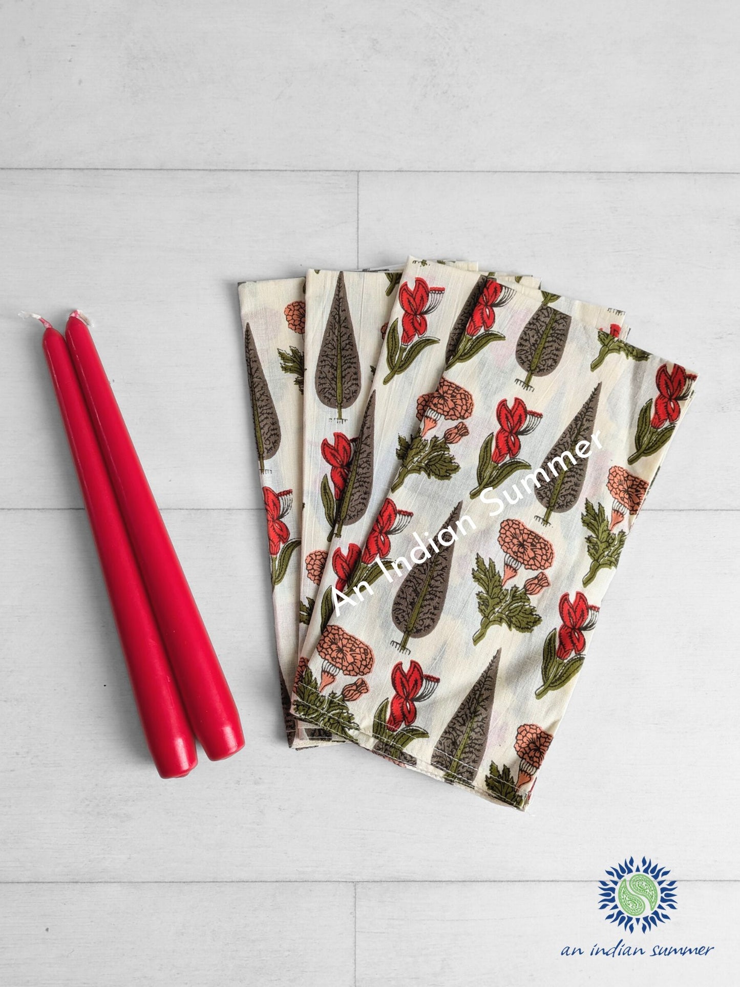 Napkins & Candles Gift Set - Botanical