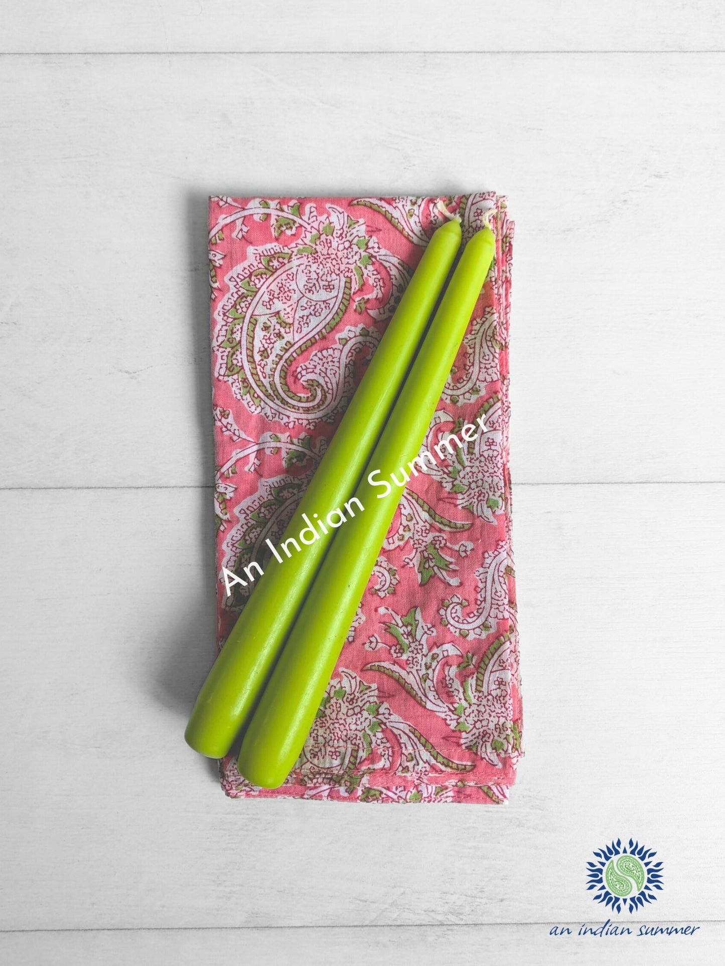 Napkins & Candles Gift Set - Paisley Pink