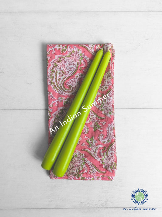 Napkins & Candles Gift Set - Paisley Pink