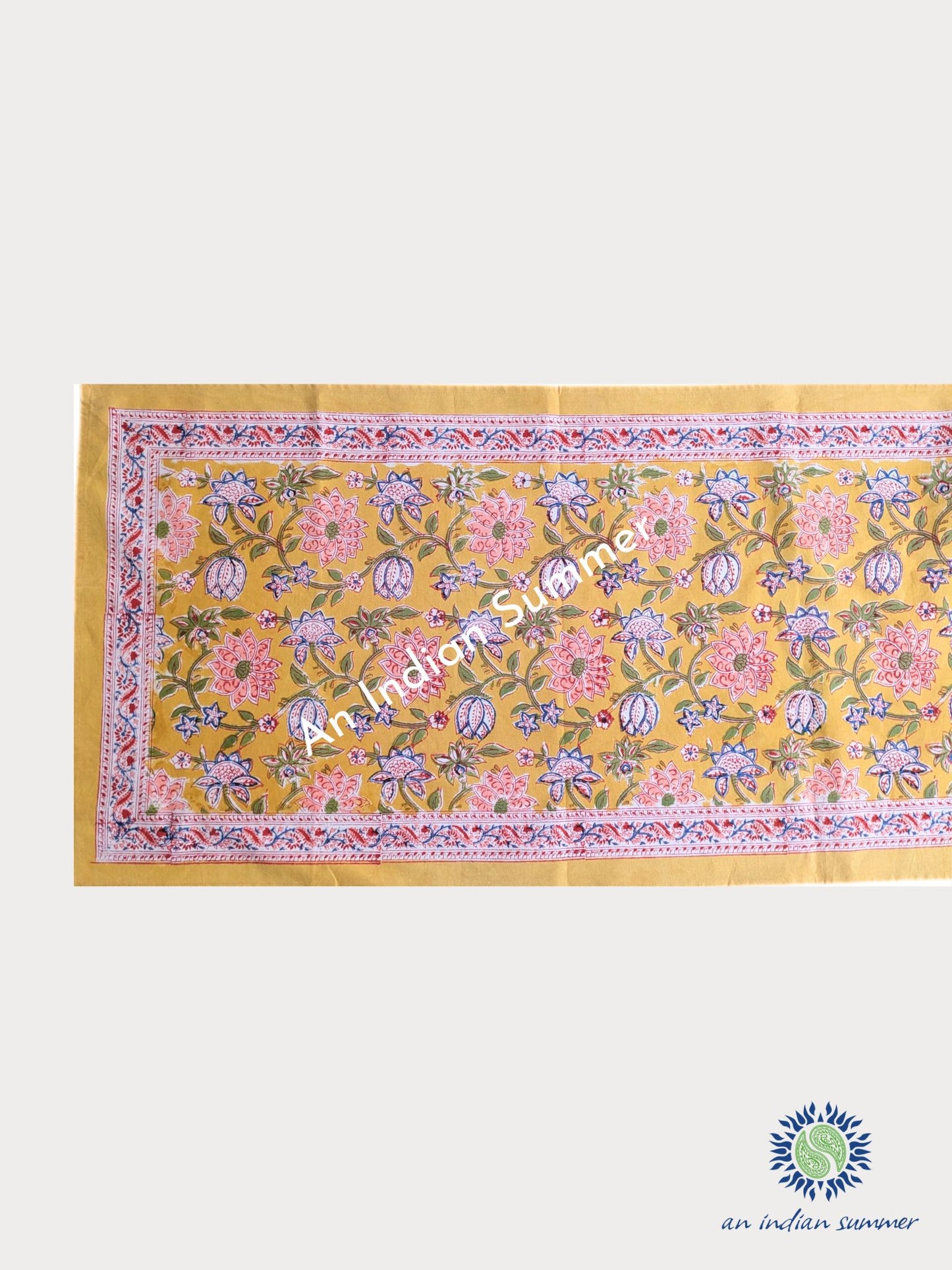 Table Runner Floral Yellow