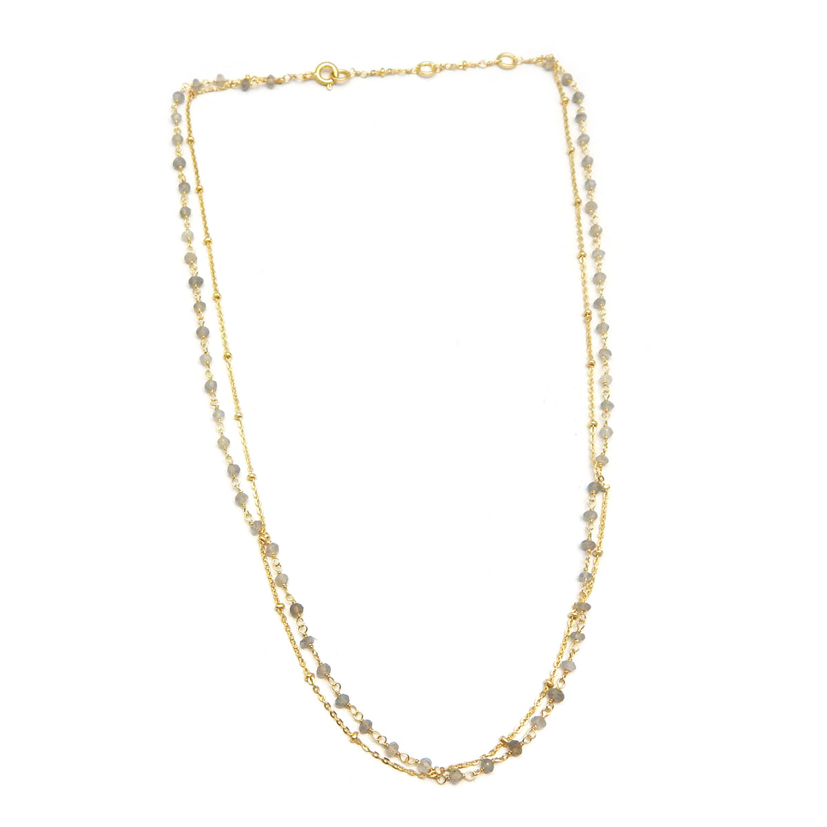 Labradorite Layered Necklace - An Indian Summer