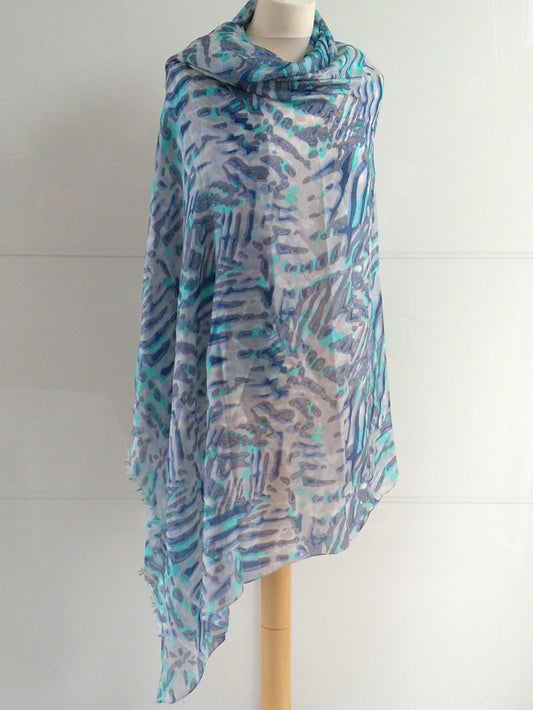 Abstract Design Silk Scarf - An Indian Summer