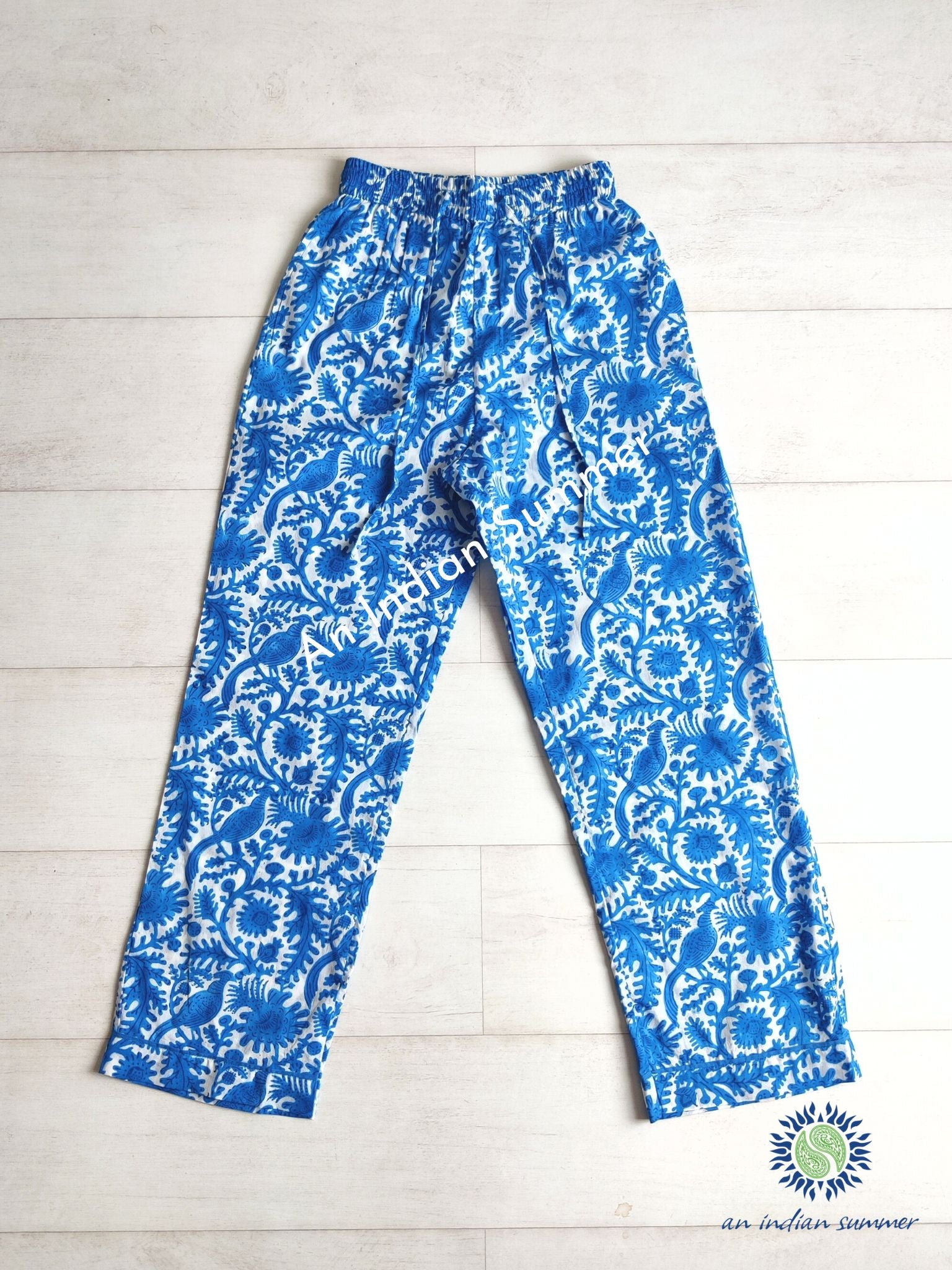 Lounge Pants Birdsong Blue – An Indian Summer - Main Image