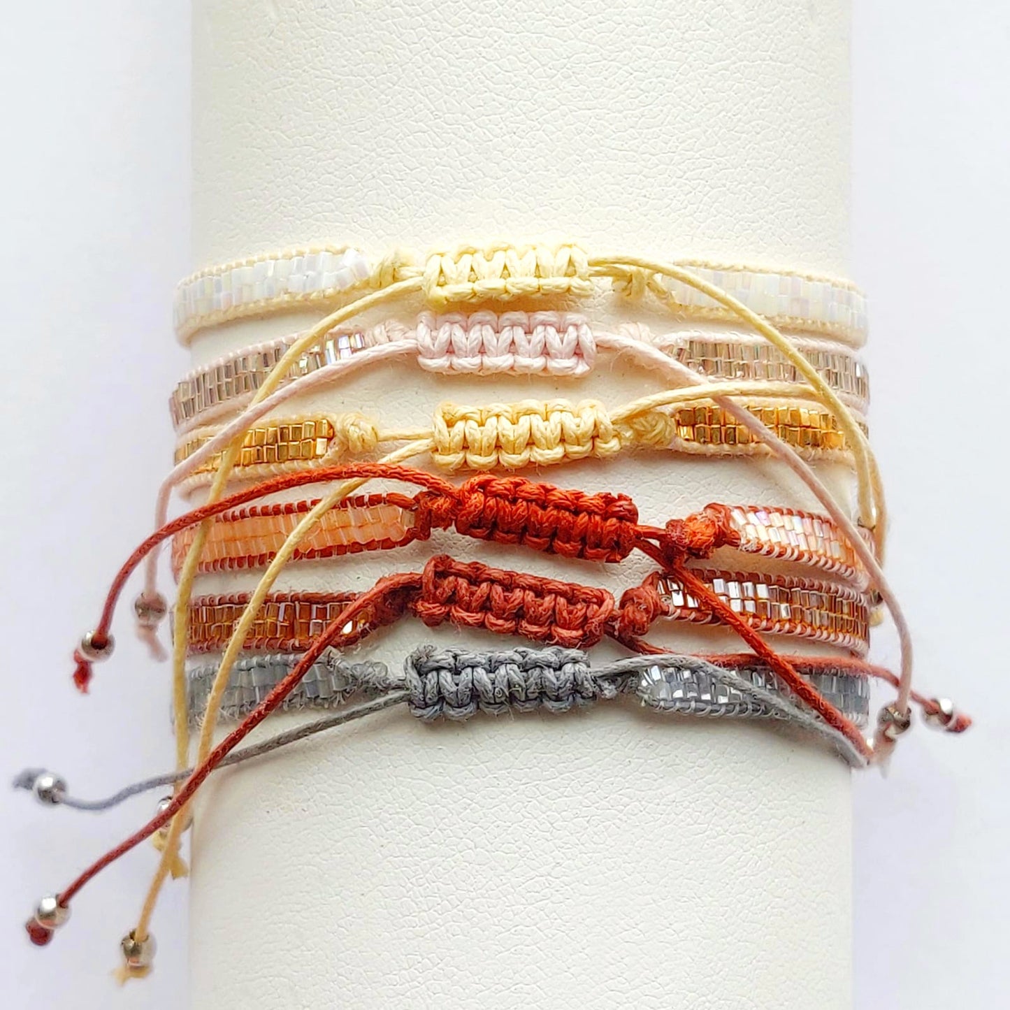 Boho Stacking Bracelets - Neutrals - An Indian Summer