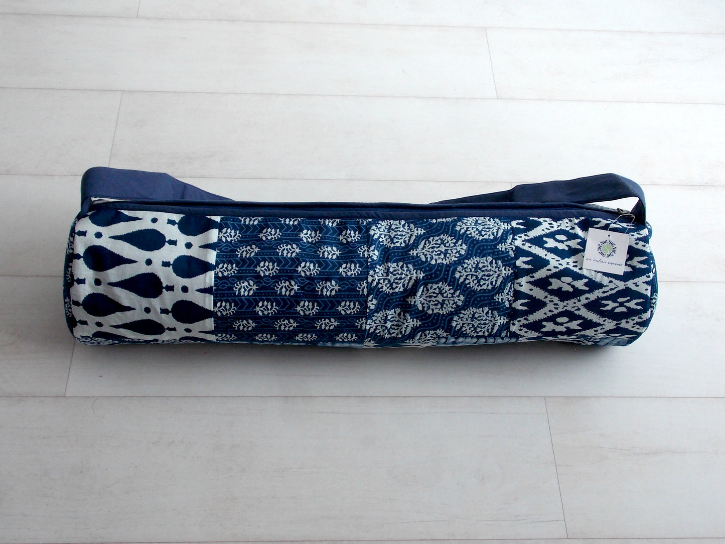 Blue Medley Yoga Bag - Patchwork Squares - An Indian Summer