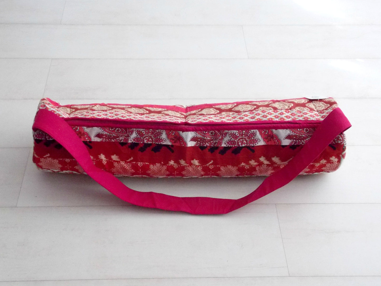 Red Medley Yoga Bag - Patchwork Stripes - An Indian Summer