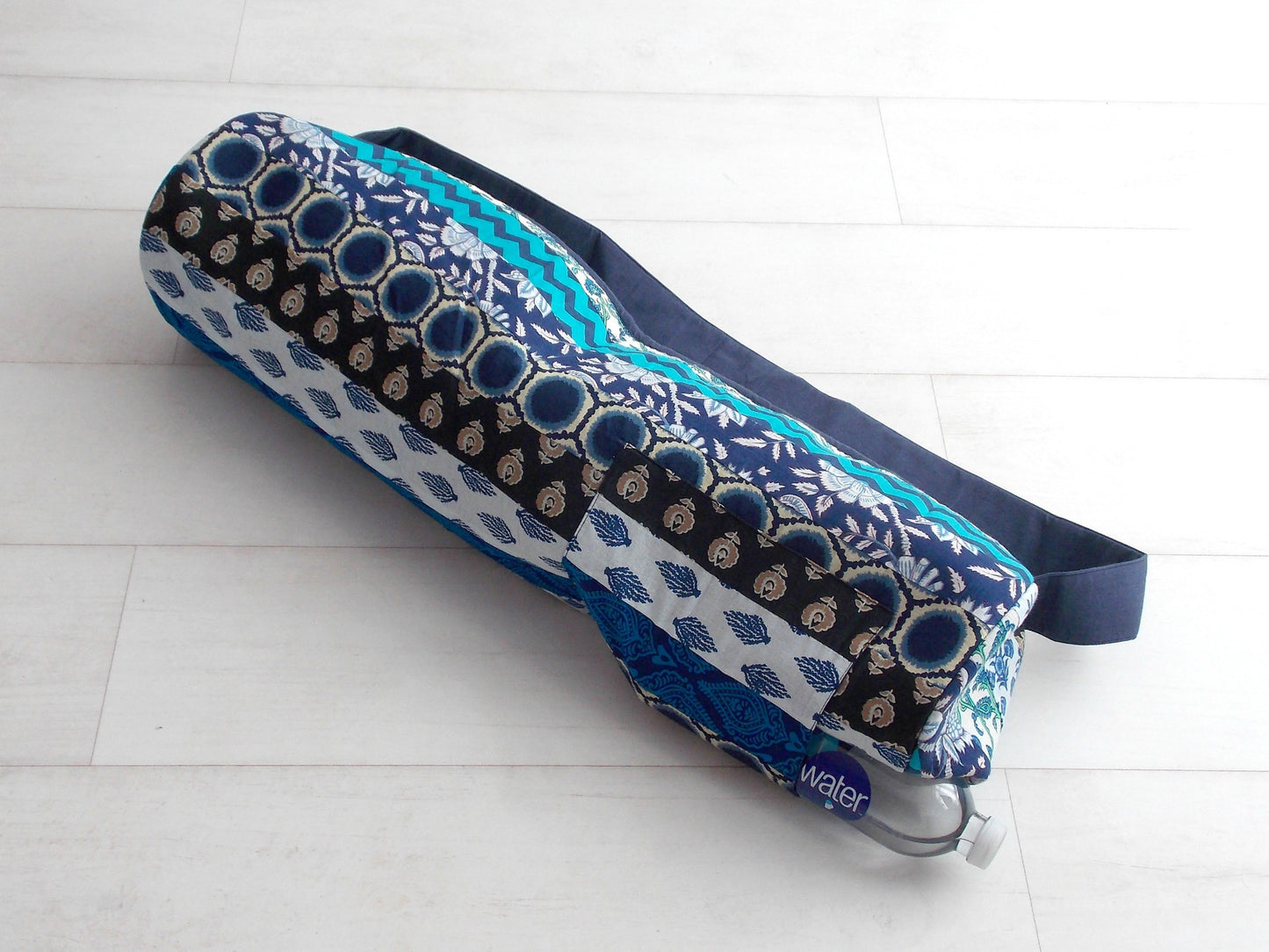 Teal Medley Yoga Bag - Patchwork Stripes - An Indian Summer