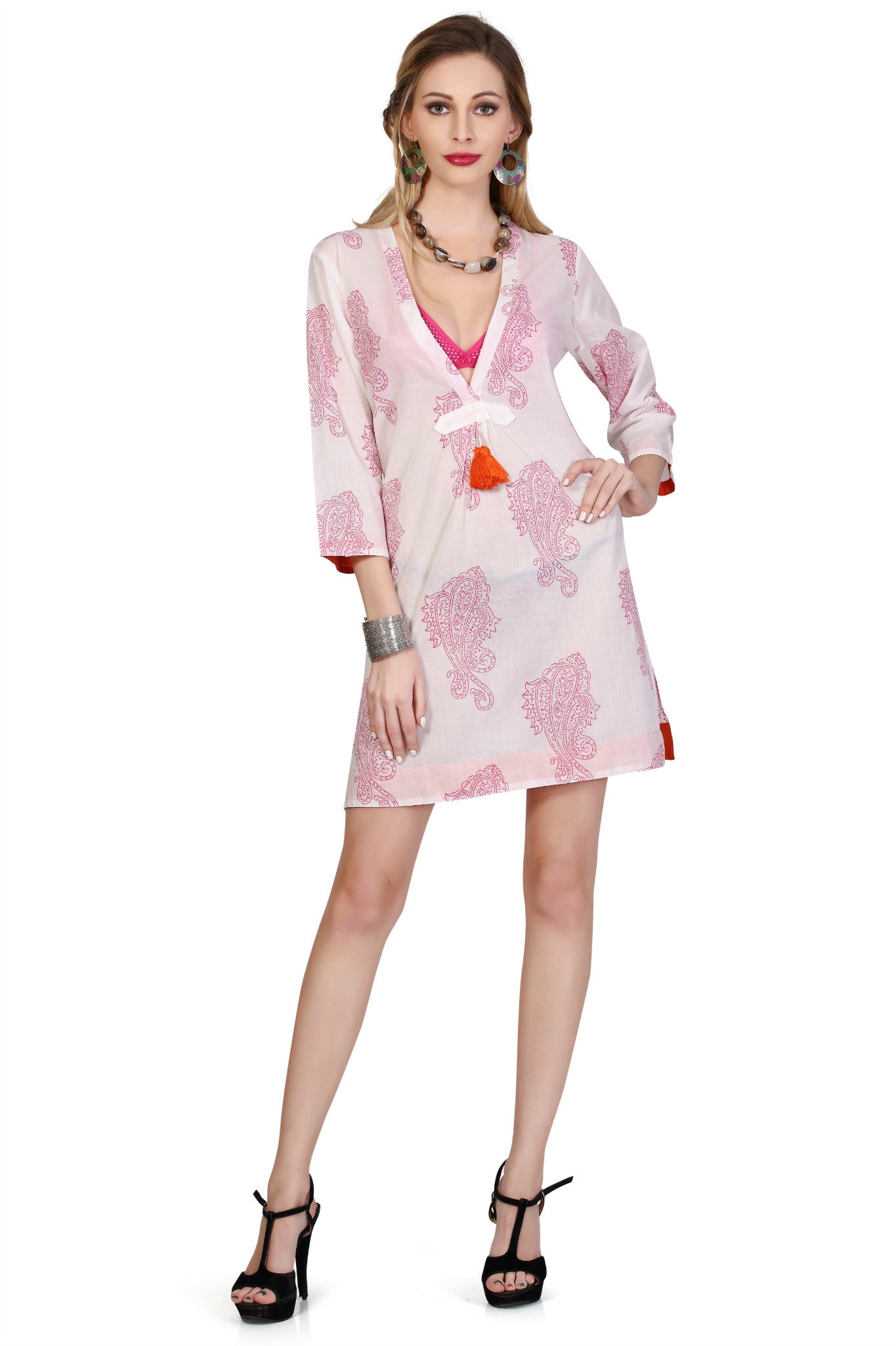 Malibu Coverup - Pink & Orange - An Indian Summer