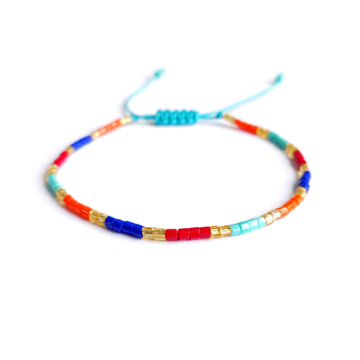 Boho Stacking Bracelet - Colour Blocks - An Indian Summer