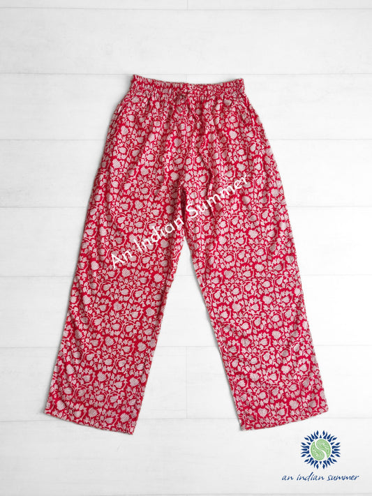 Nalini Ankle Grazer Trousers - Red