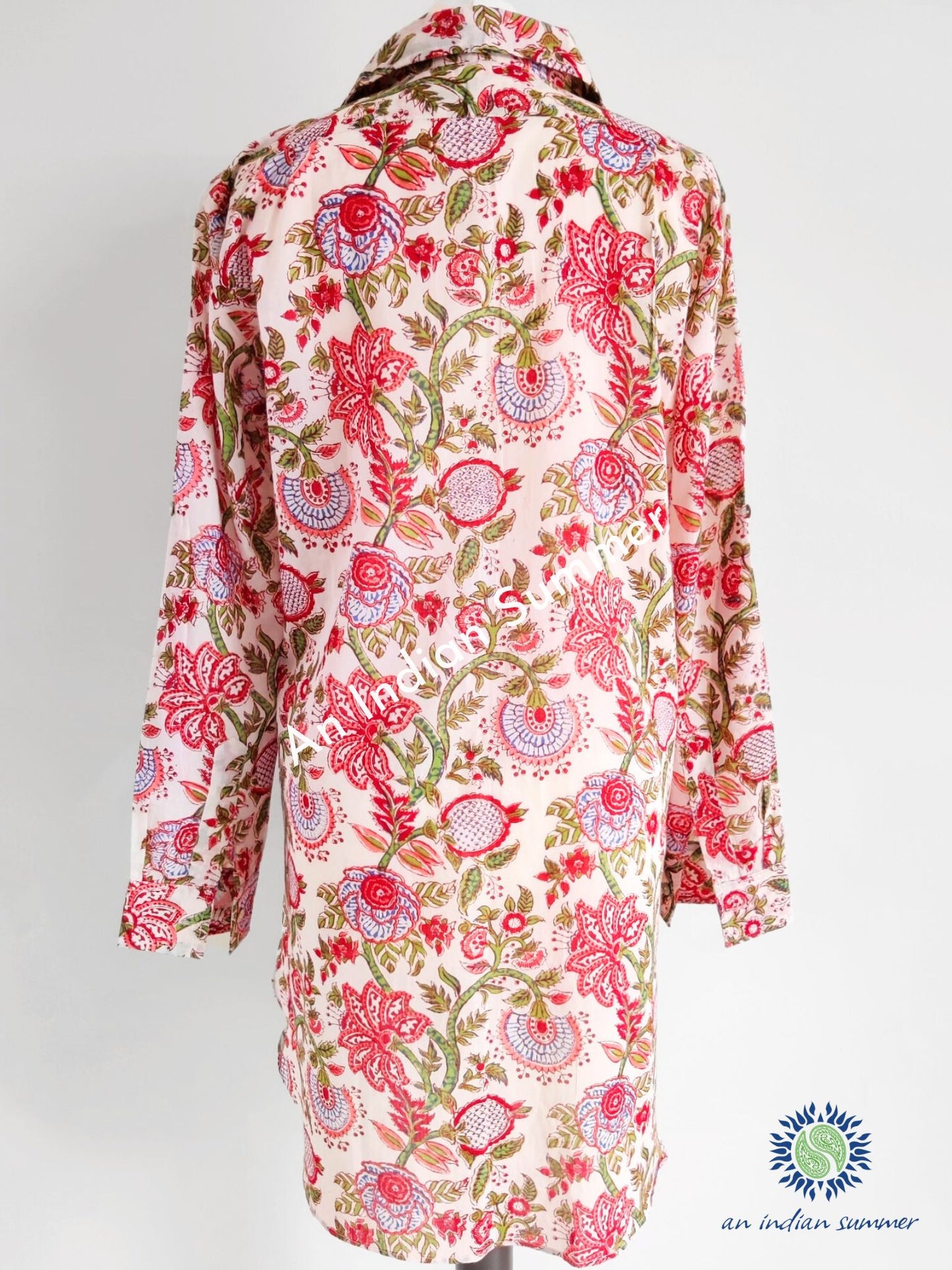 Casual Shirt Tapestry | Hand Block Printed | Cotton Voile | An Indian Summer | Seasonless Timeless Sustainable Ethical Authentic Artisan Conscious Clothing Lifestyle Brand