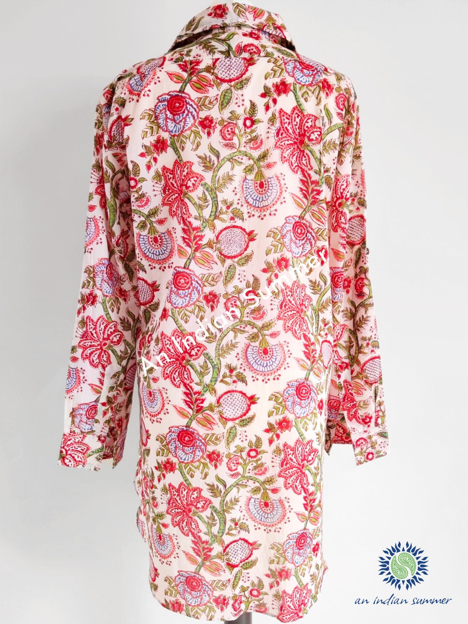 Casual Shirt Tapestry | Hand Block Printed | Cotton Voile | An Indian Summer | Seasonless Timeless Sustainable Ethical Authentic Artisan Conscious Clothing Lifestyle Brand
