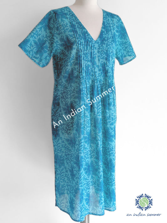 Chloe Summer Dress - Floral Teal