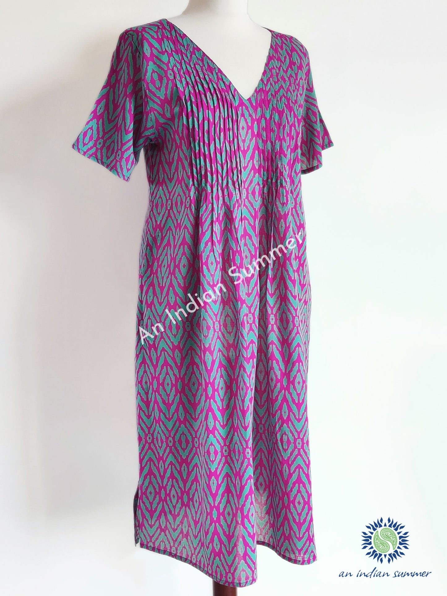 Ikat Magenta | Chloe Summer Dress | Cotton Voile | An Indian Summer | Seasonless Timeless Sustainable Ethical Authentic Artisan Conscious Clothing Lifestyle