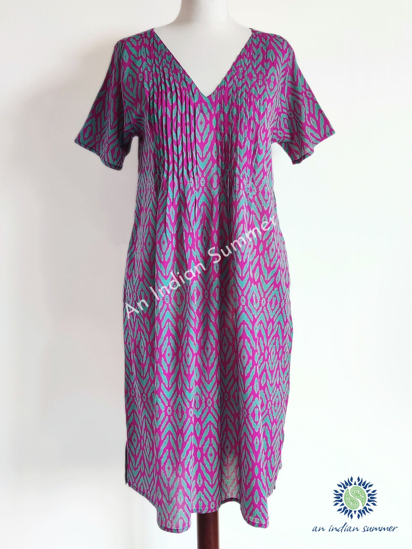 Ikat Magenta | Chloe Summer Dress | Cotton Voile | An Indian Summer | Seasonless Timeless Sustainable Ethical Authentic Artisan Conscious Clothing Lifestyle