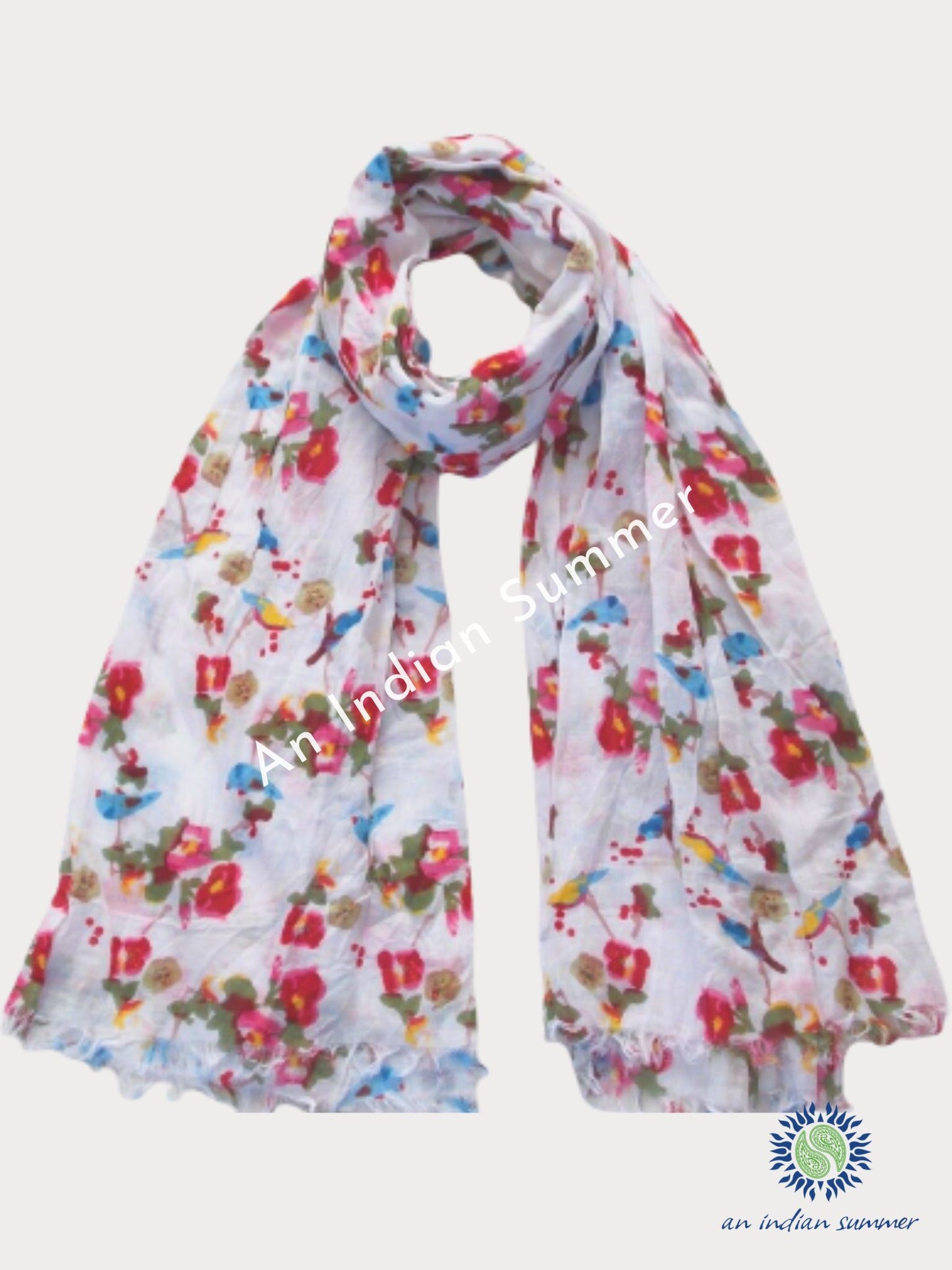 Foulards en coton imprimé floral - Disponible en 3 coloris