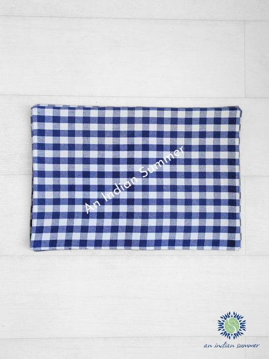 Woven Gingham Placemats Blue