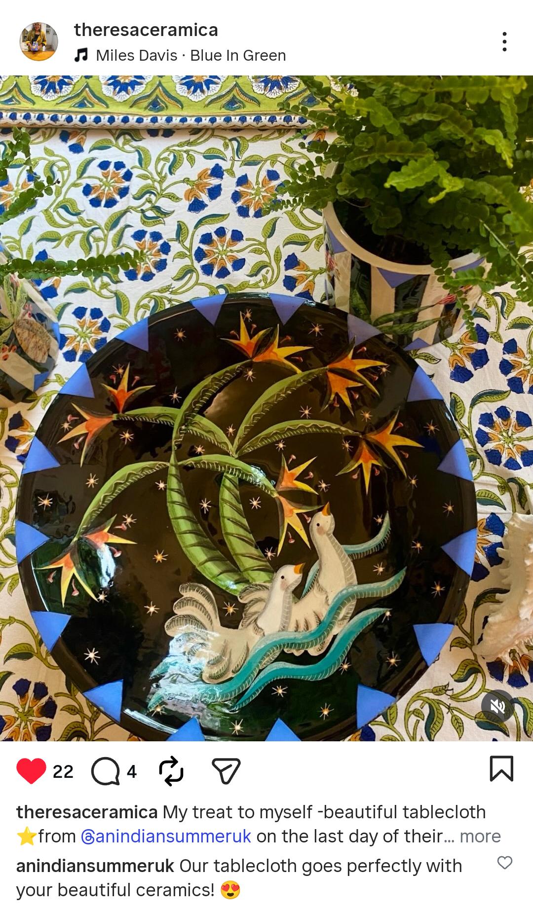Ketki Floral Tablecloth - Available in 3 Colourways