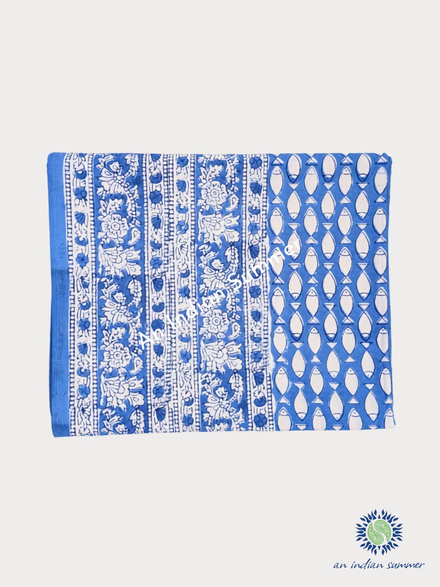Large Tablecloth Fish Blue
