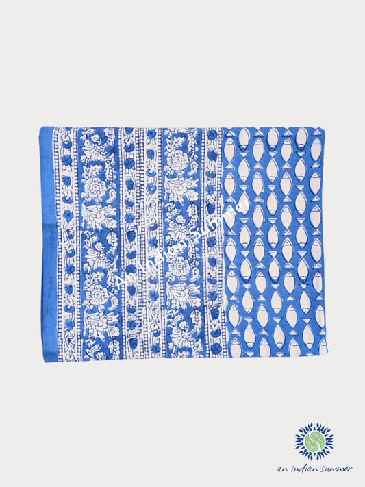 Large Tablecloth Fish Blue