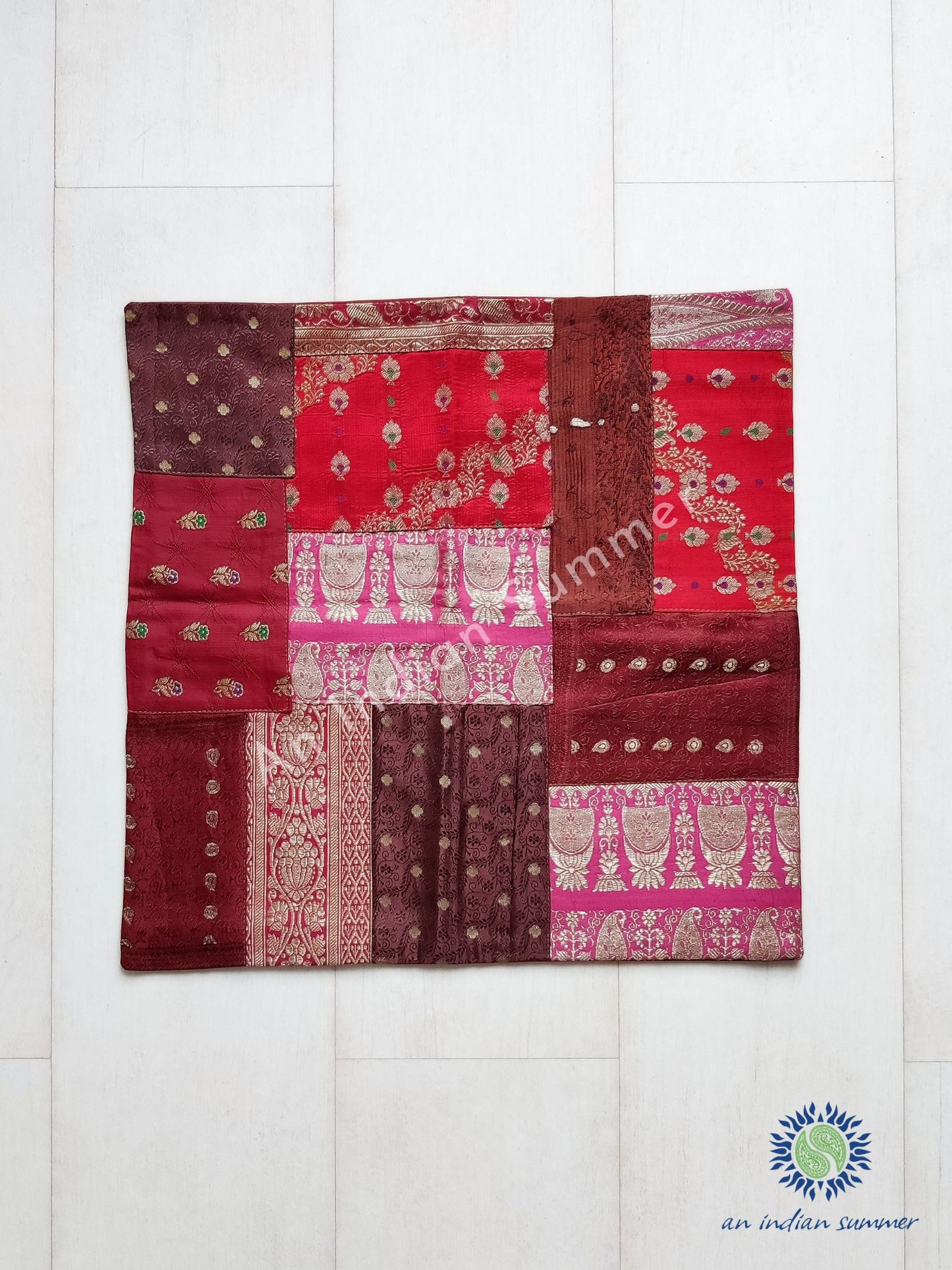 Housses de coussin Sari patchwork