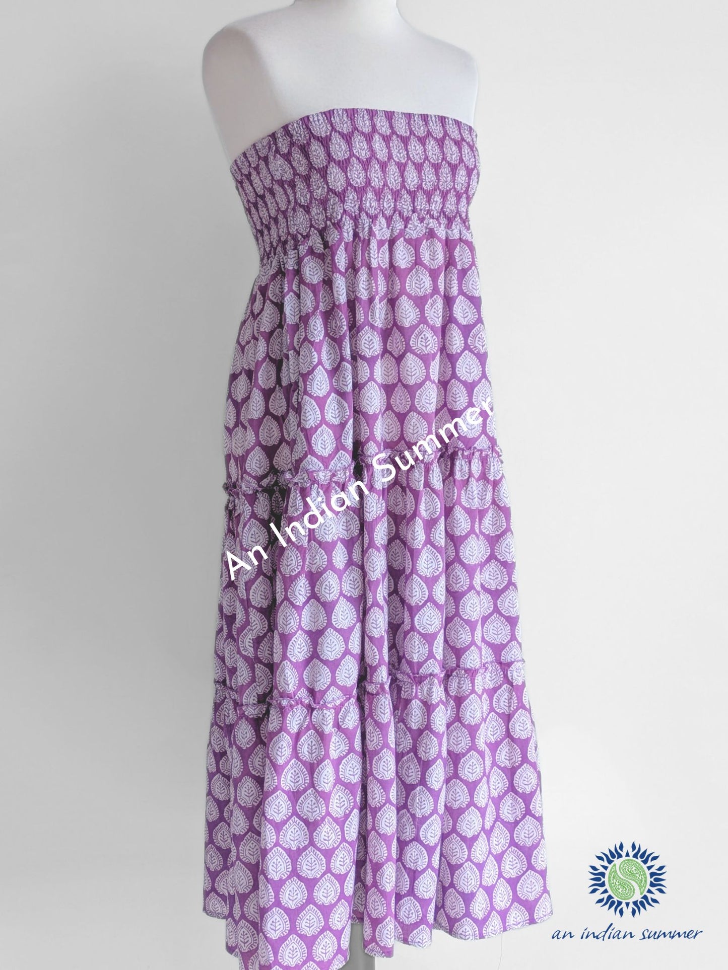 Petals Skirt Purple | Hand Block Printed Cotton Skirt | Cotton Voile | An Indian Summer | Seasonless Timeless Sustainable Ethical Authentic Artisan Conscious Clothing Lifestyle Brand