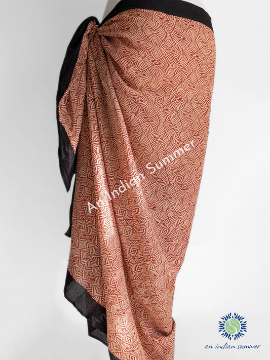 Natural Dyed Sarong - Zentangle Madder