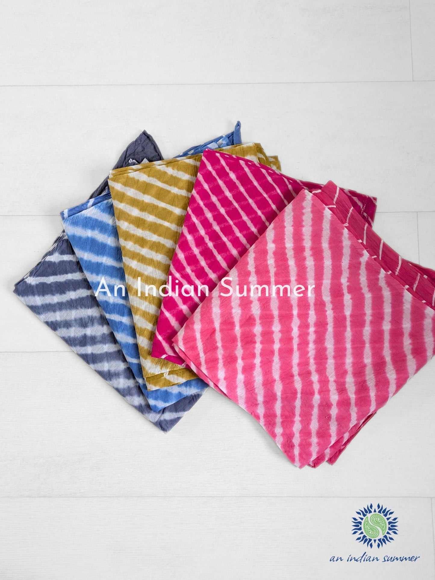 Shibori Waves Cotton Sarong - Available in 5 Colourways