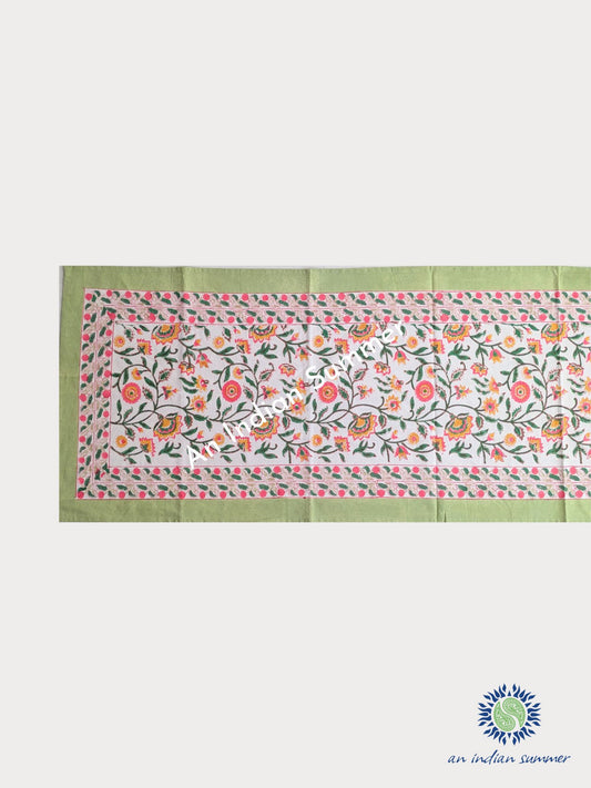 Table Runner Floral White