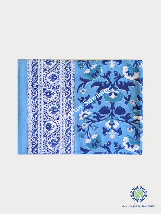 Tablecloth Floral Blue & Teal - Available in Various Sizes