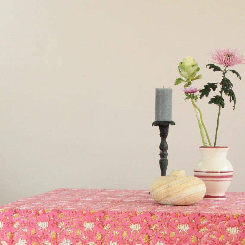 Tablecloth Waterlily Pink Orange - Available in 3 Sizes