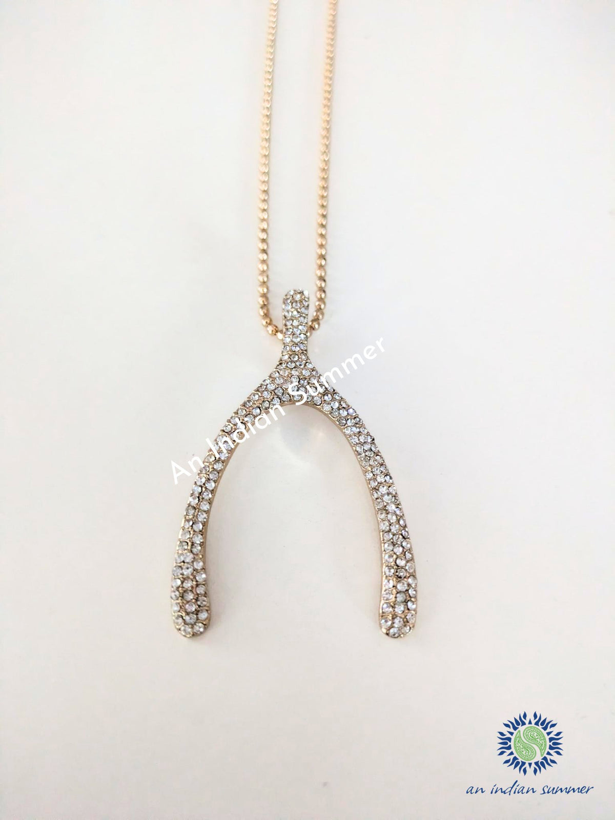Wishbone Pendant Necklace