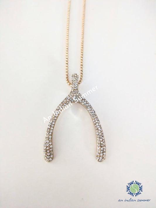 Wishbone Pendant Necklace