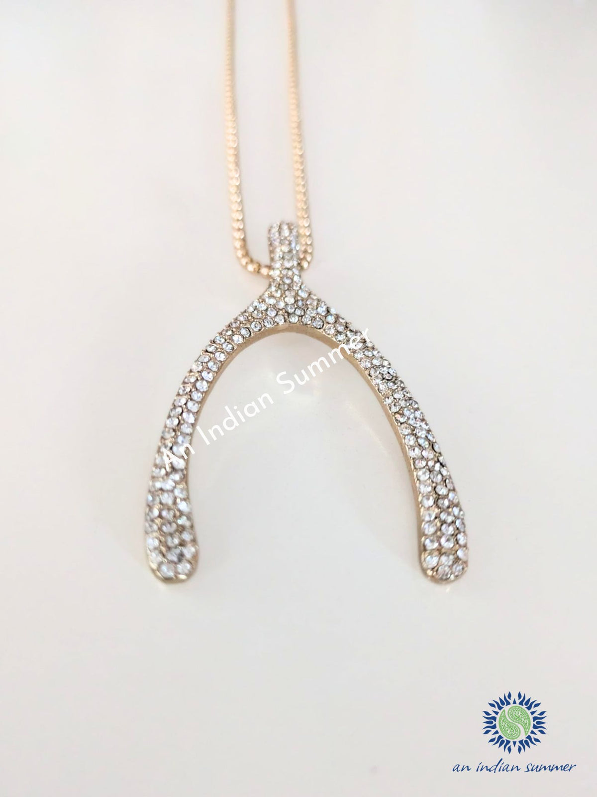 Wishbone Pendant Necklace