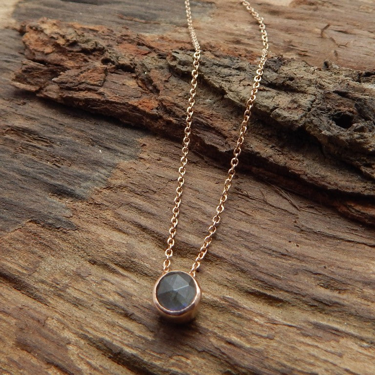 Labradorite Dot Necklace - An Indian Summer