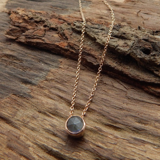 Labradorite Dot Necklace - An Indian Summer