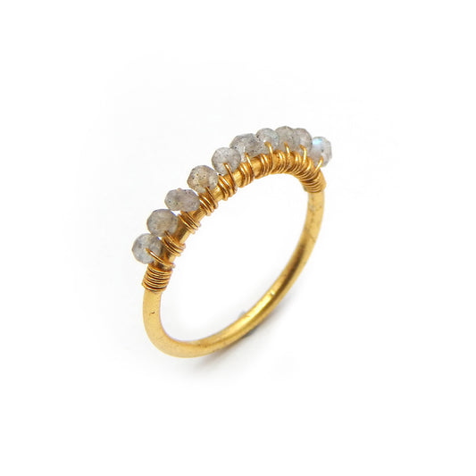Labradorite Row Ring - An Indian Summer