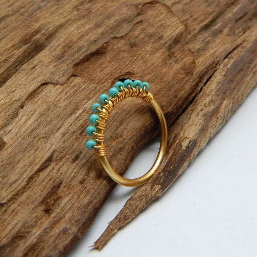 Turquoise Row Ring - An Indian Summer