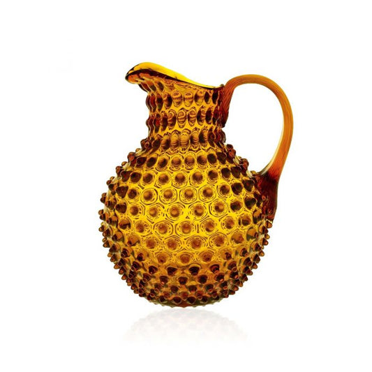 An Indian Summer Crystal Hobnail Jug Amber | An Indian Summer | Seasonless Timeless Sustainable Ethical Authentic Artisan Conscious Clothing Lifestyle Brand