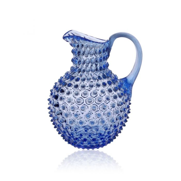 An Indian Summer Crystal Hobnail Jug Light Blue | An Indian Summer | Seasonless Timeless Sustainable Ethical Authentic Artisan Conscious Clothing Lifestyle Brand