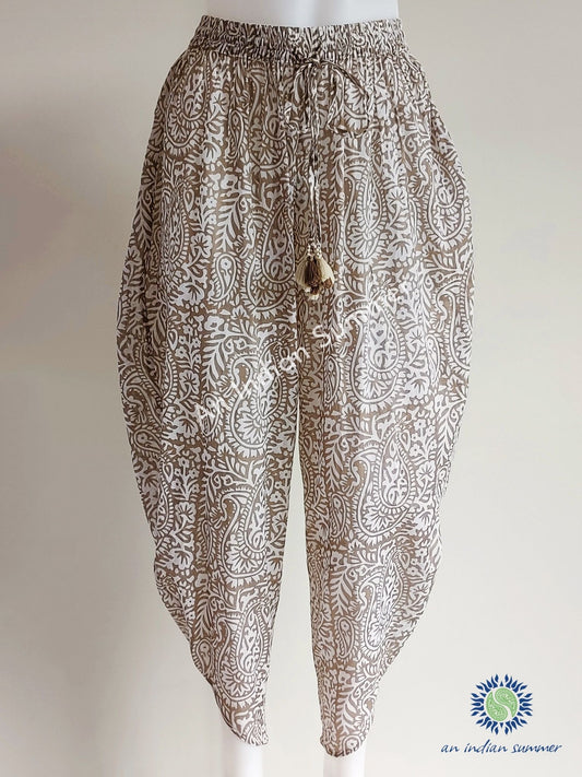 Balloon Trousers | Paisley Fawn | Cotton Voile | An Indian Summer | Seasonless Timeless Sustainable Ethical Authentic Artisan Conscious Clothing Lifestyle Brand