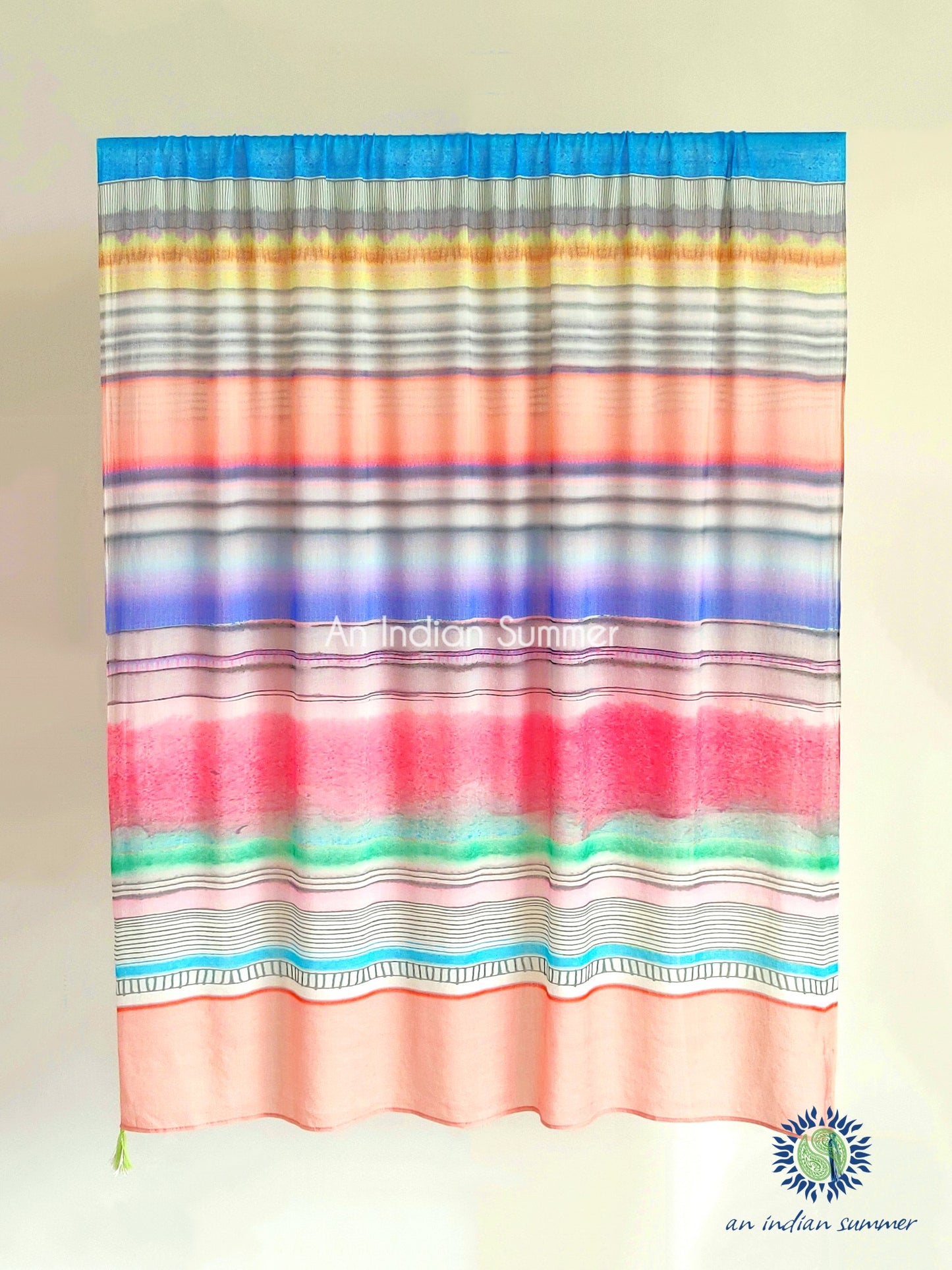 Dawn to Dusk | Art Inspired Shawl Sarong Pareo | An Indian Summer | Luxury Resortwear Swimwear Beachwear | Seasonless Timeless Sustainable Ethical Authentic Artisan Conscious Clothing Lifestyle Brand