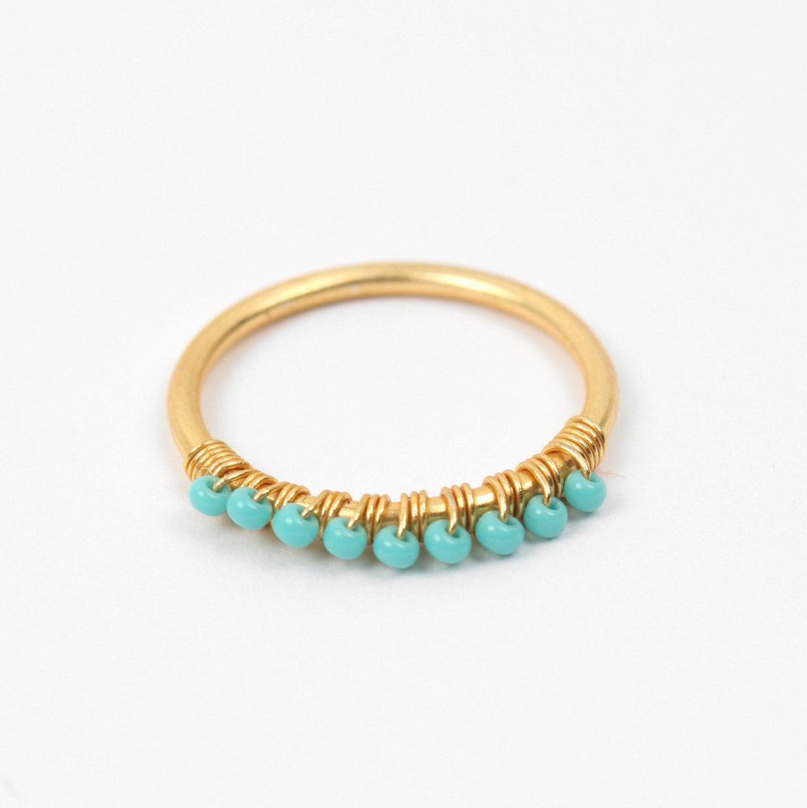 Turquoise Row Ring - An Indian Summer