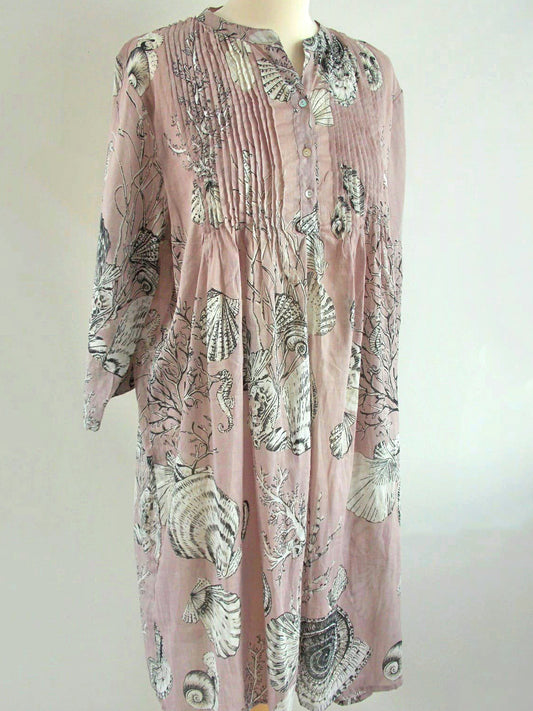 Calypso Seashells Dress Dusty Rose - An Indian Summer