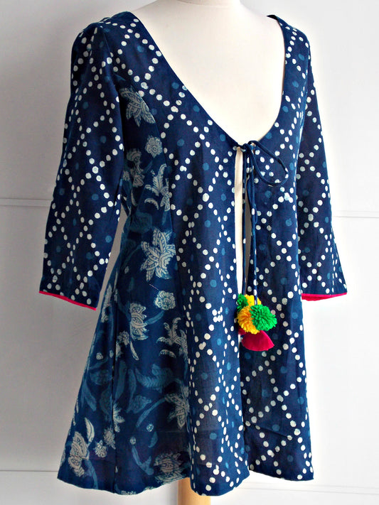 Indigo Dyed Folk Jacket - An Indian Summer